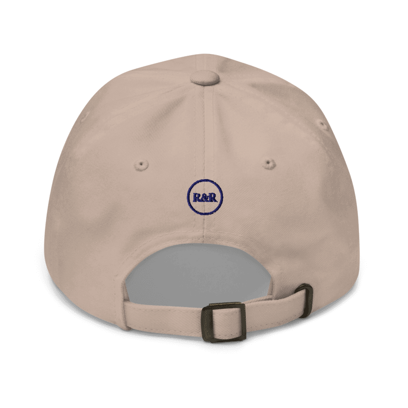 Made New Embroidered Hat in Stone, back with R&R mark