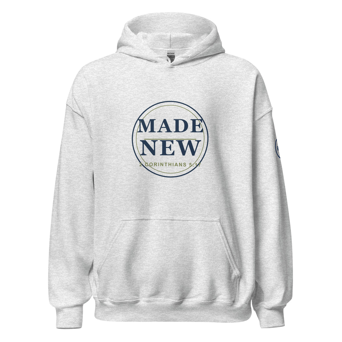 Made New hoodie – Ash – front