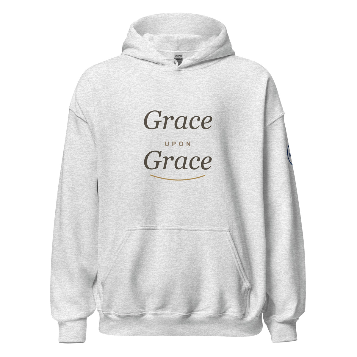 Grace Upon Grace hoodie – Ash – front