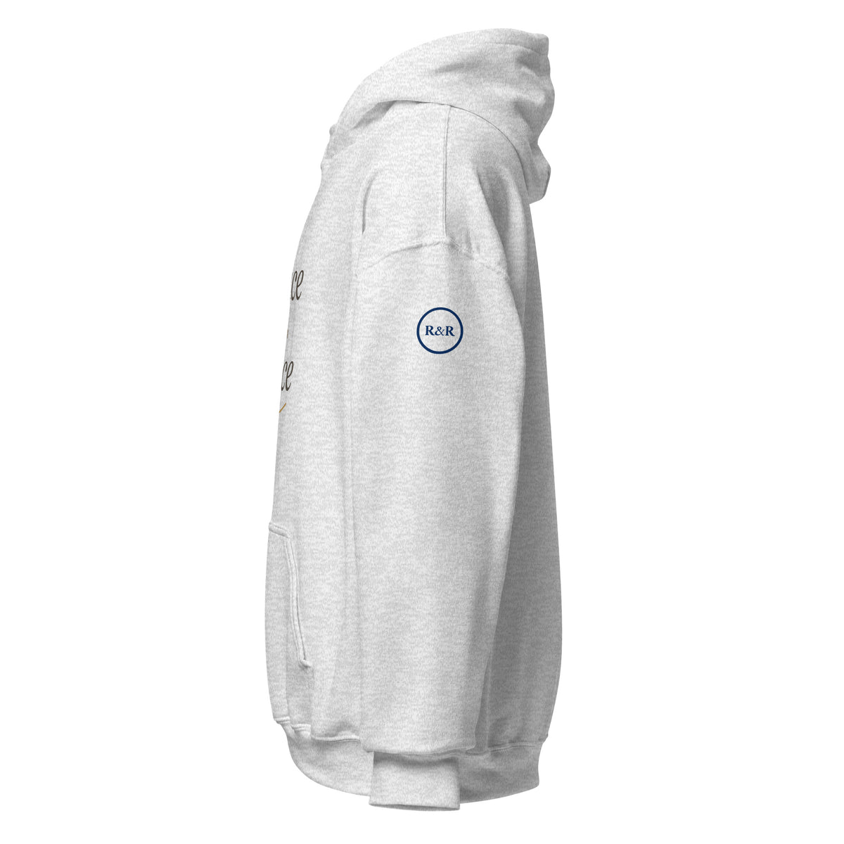 Grace — Grace Upon Grace Hoodie in Ash, left sleeve view