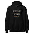 Redeemed — By Grace Hoodie in Black, front view