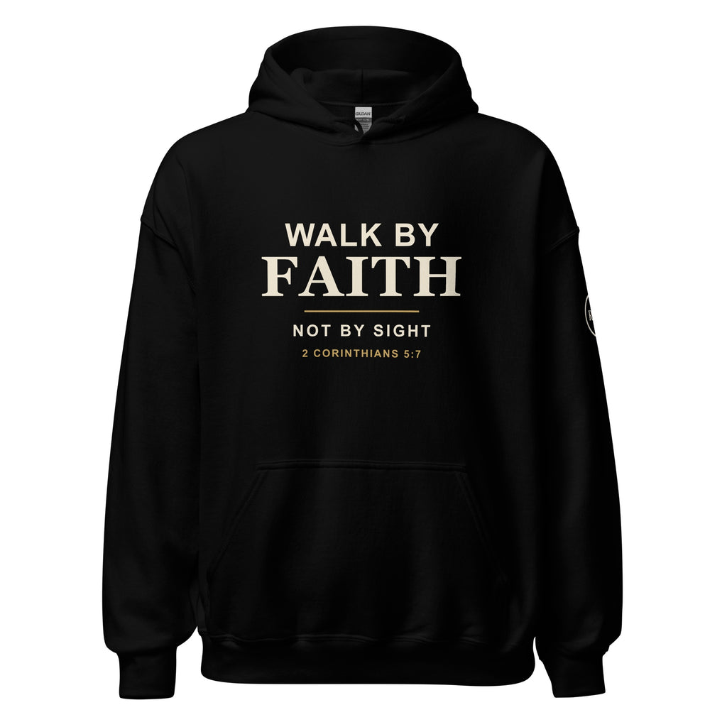 Walk by Faith hoodie – Black – front