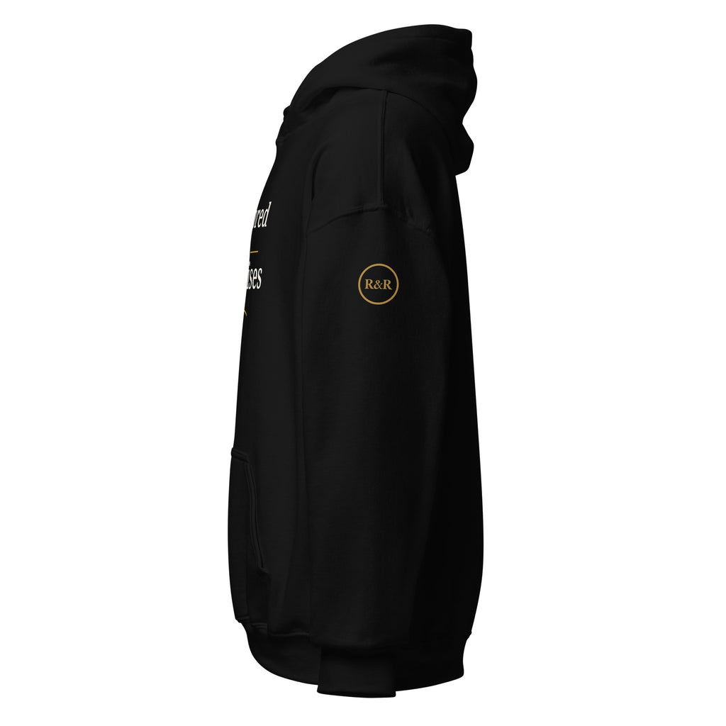 Hope — Anchored in His Promises Hoodie in Black, left sleeve view