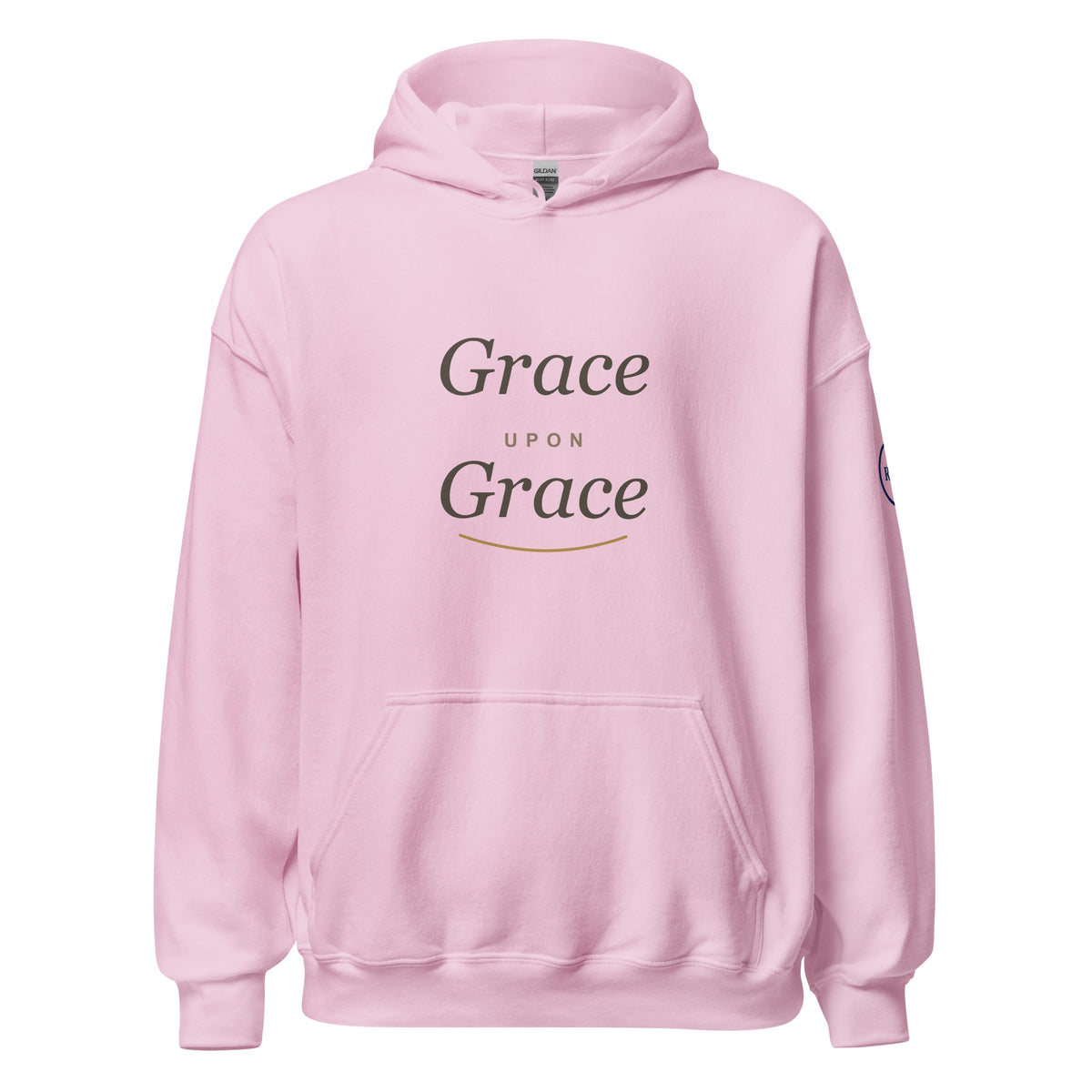 Grace Upon Grace hoodie – Light Pink – front