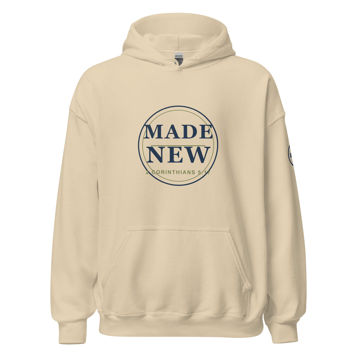 Made New hoodie – Sand – front