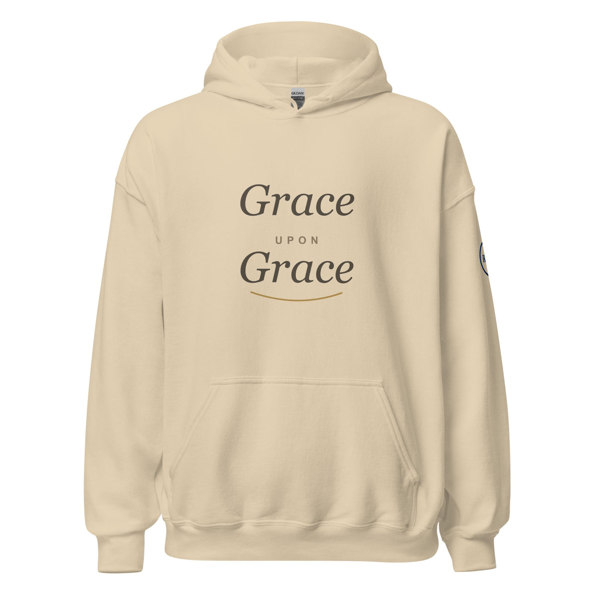 Grace Upon Grace hoodie – Sand – front