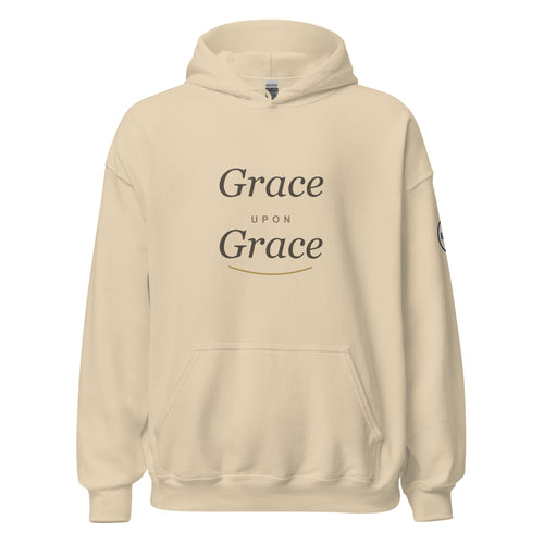 Grace Upon Grace hoodie – Sand – front