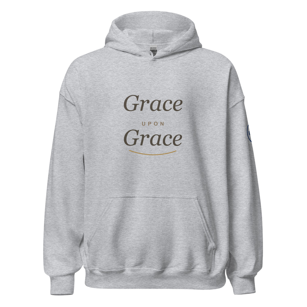 Grace Upon Grace hoodie – Sport Grey – front