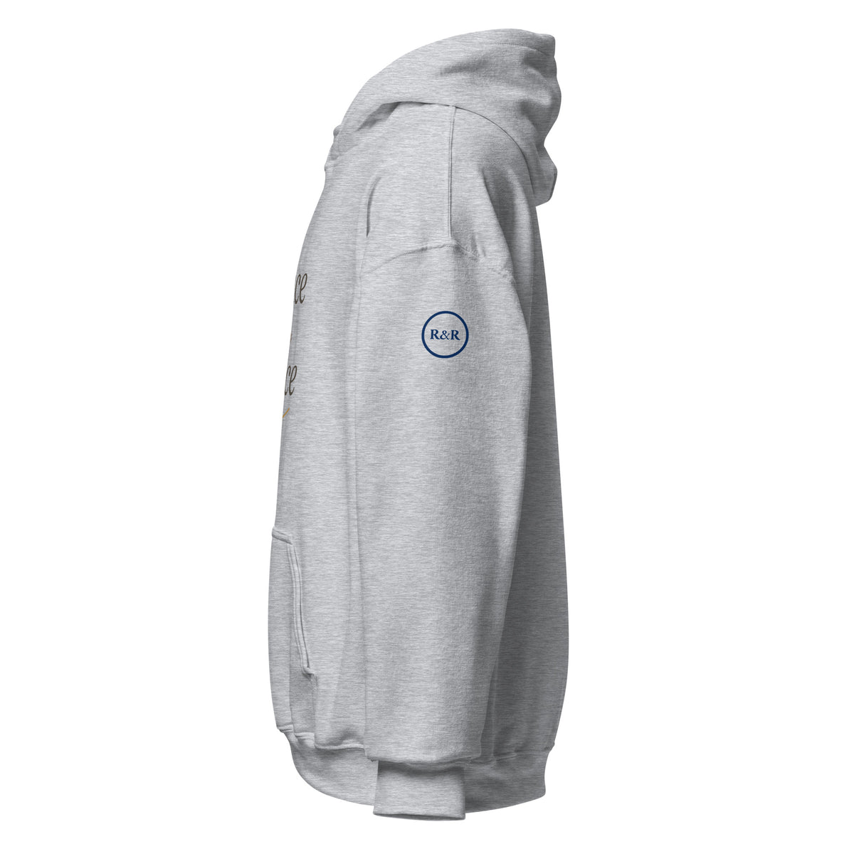 Grace — Grace Upon Grace Hoodie in Sport Grey, left sleeve view