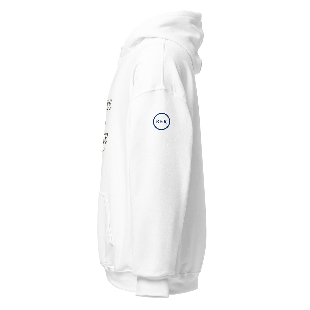 Grace — Grace Upon Grace Hoodie in White, left sleeve view