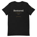 Restored — Made Whole Tee in Black, front view