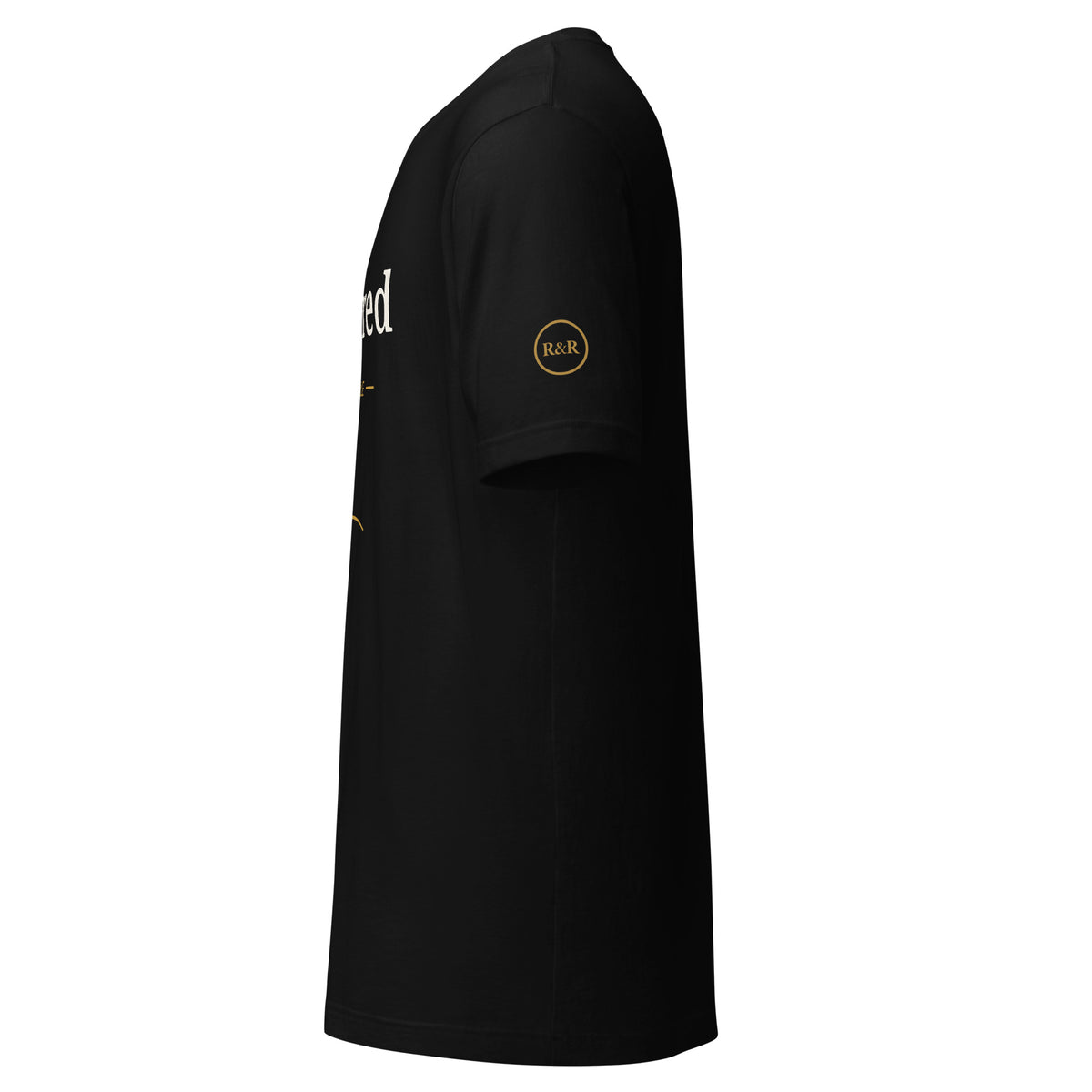 Restored — Made Whole Tee in Black, left sleeve view