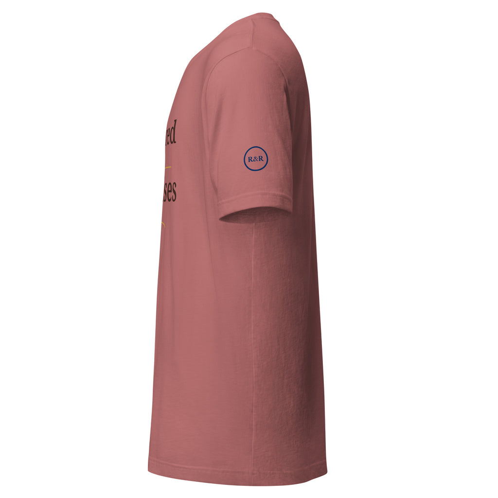 Hope — Anchored in His Promises Tee in Mauve, left sleeve view