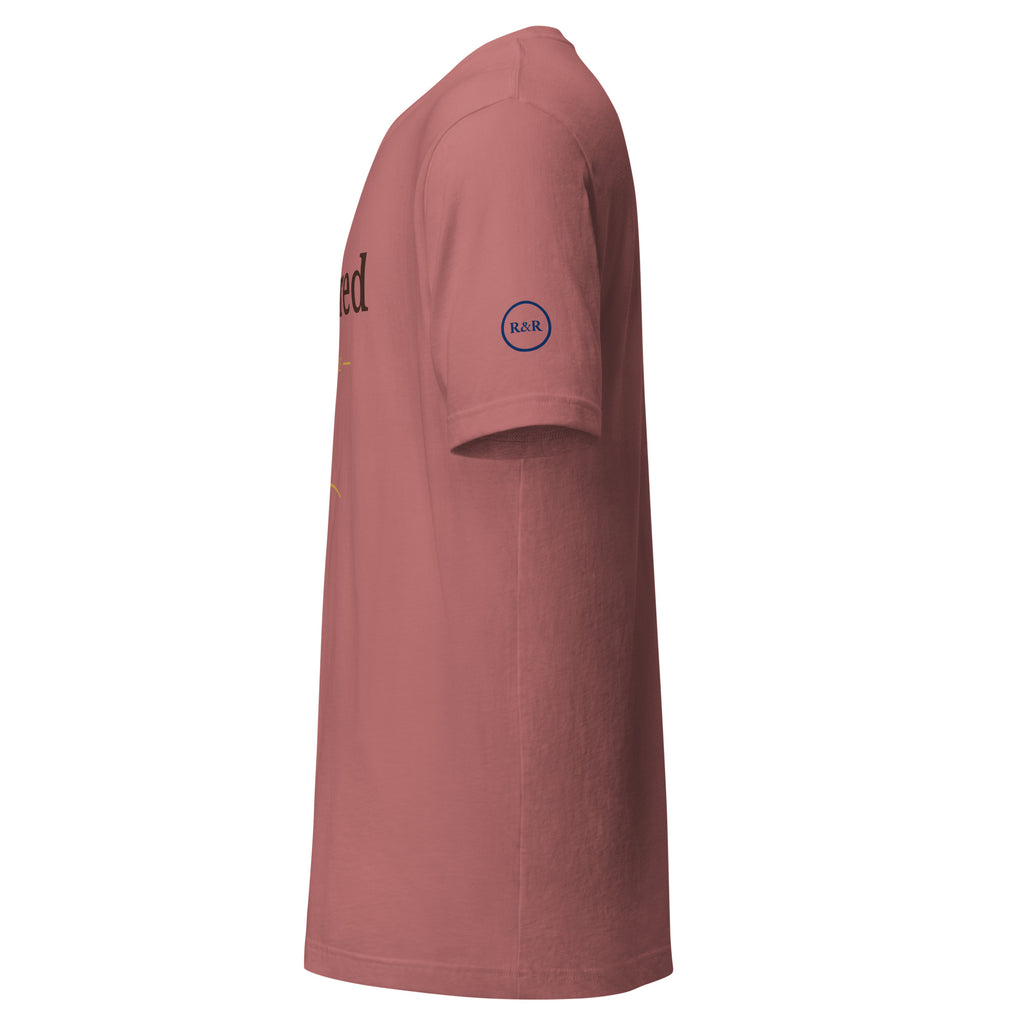 Restored — Made Whole Tee in Mauve, left sleeve view