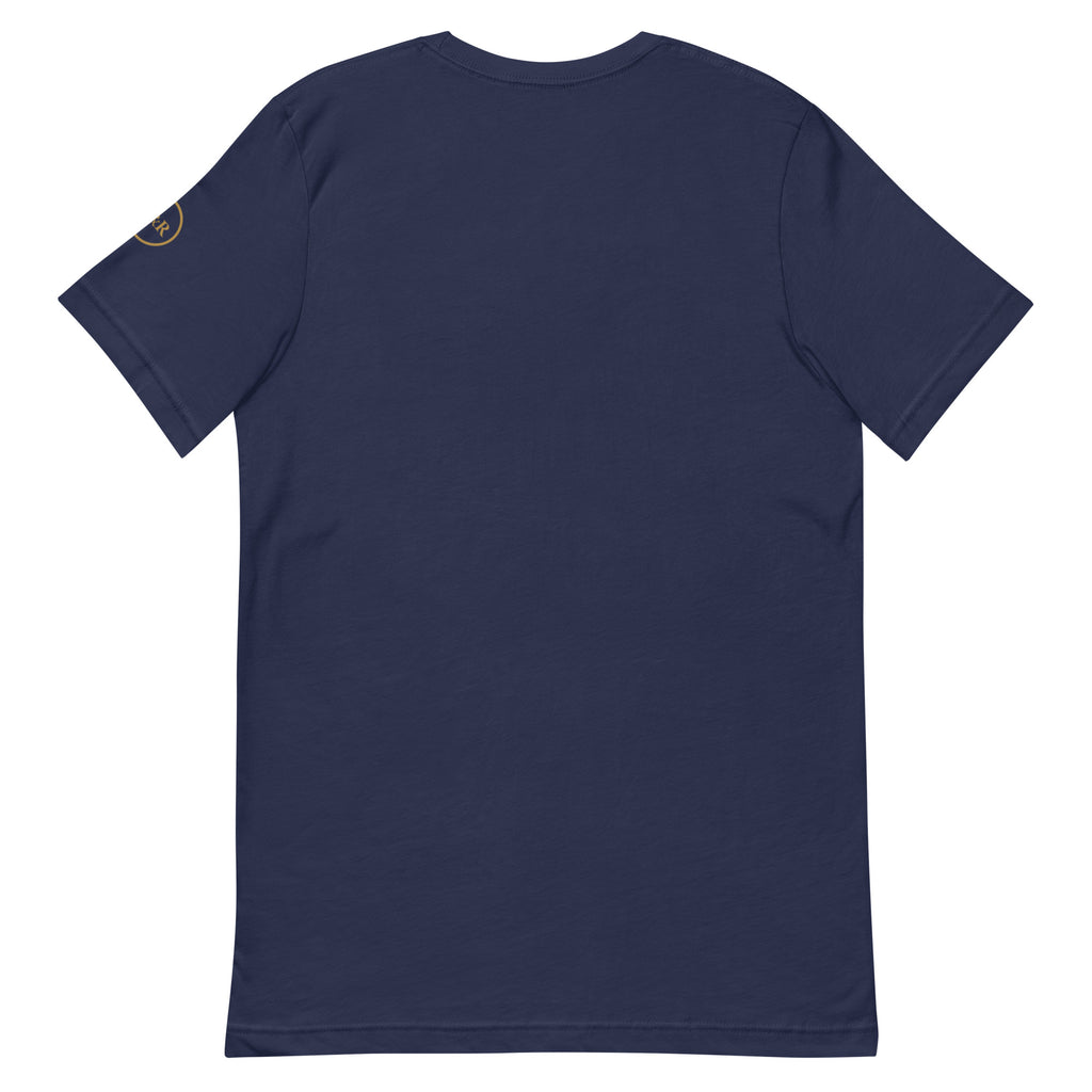 Hope — Anchored in His Promises Tee in Navy, back view