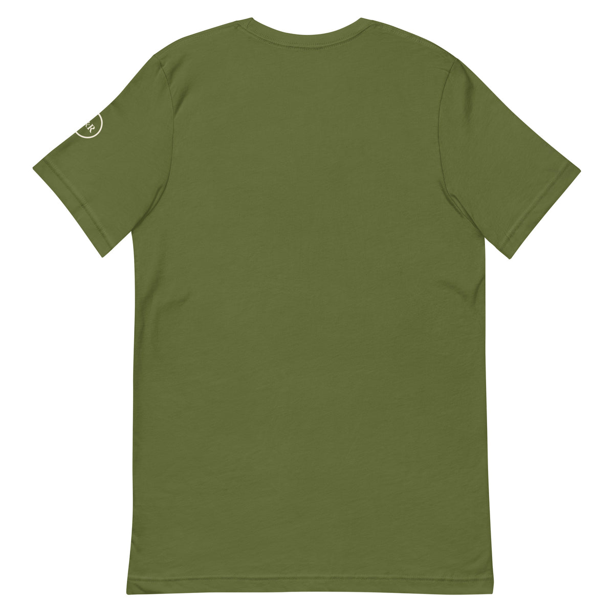 Restored — Made Whole Tee in Olive, back view